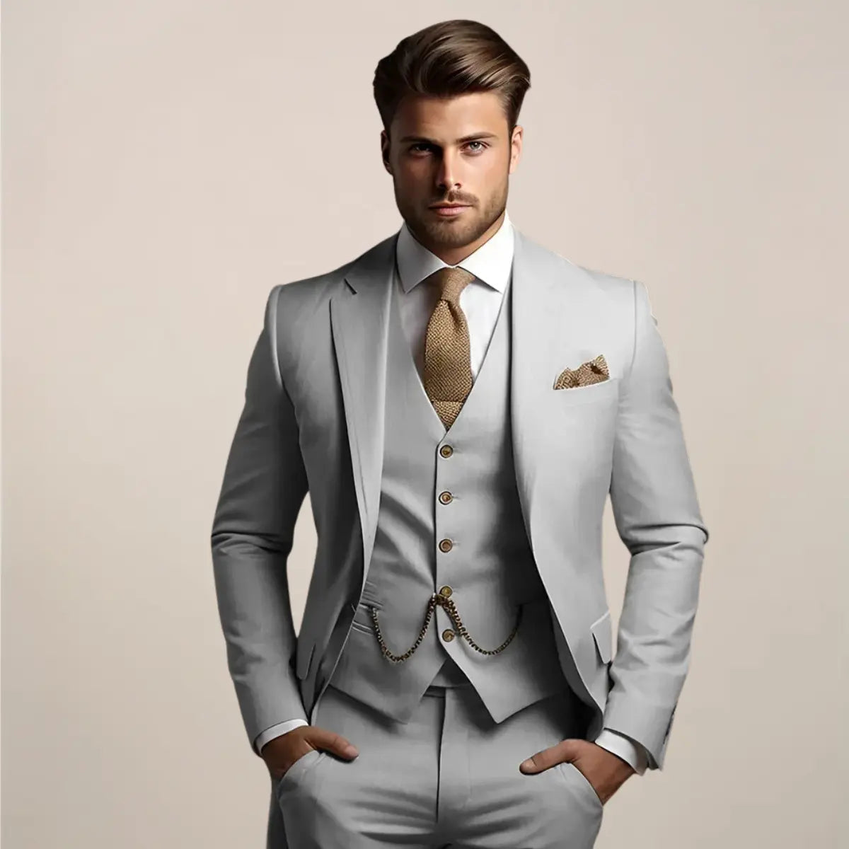 Harbour Weston | Men’s Slim Fit 3‑Piece Suit – Wedding Tuxedo
