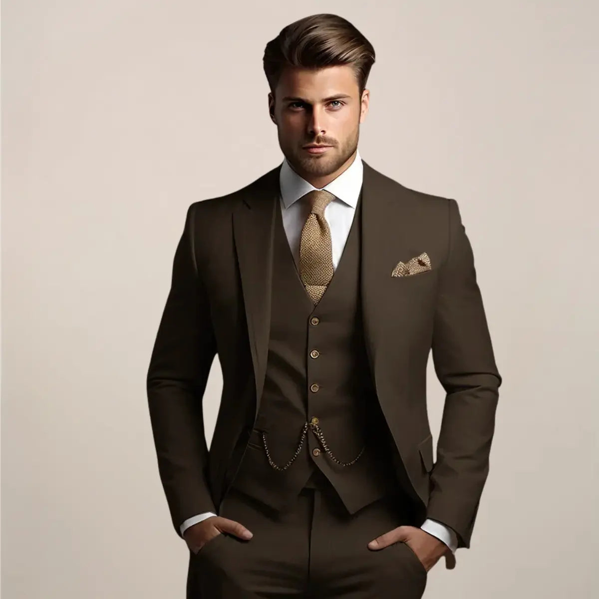 Harbour Weston | Men’s Slim Fit 3‑Piece Suit – Wedding Tuxedo