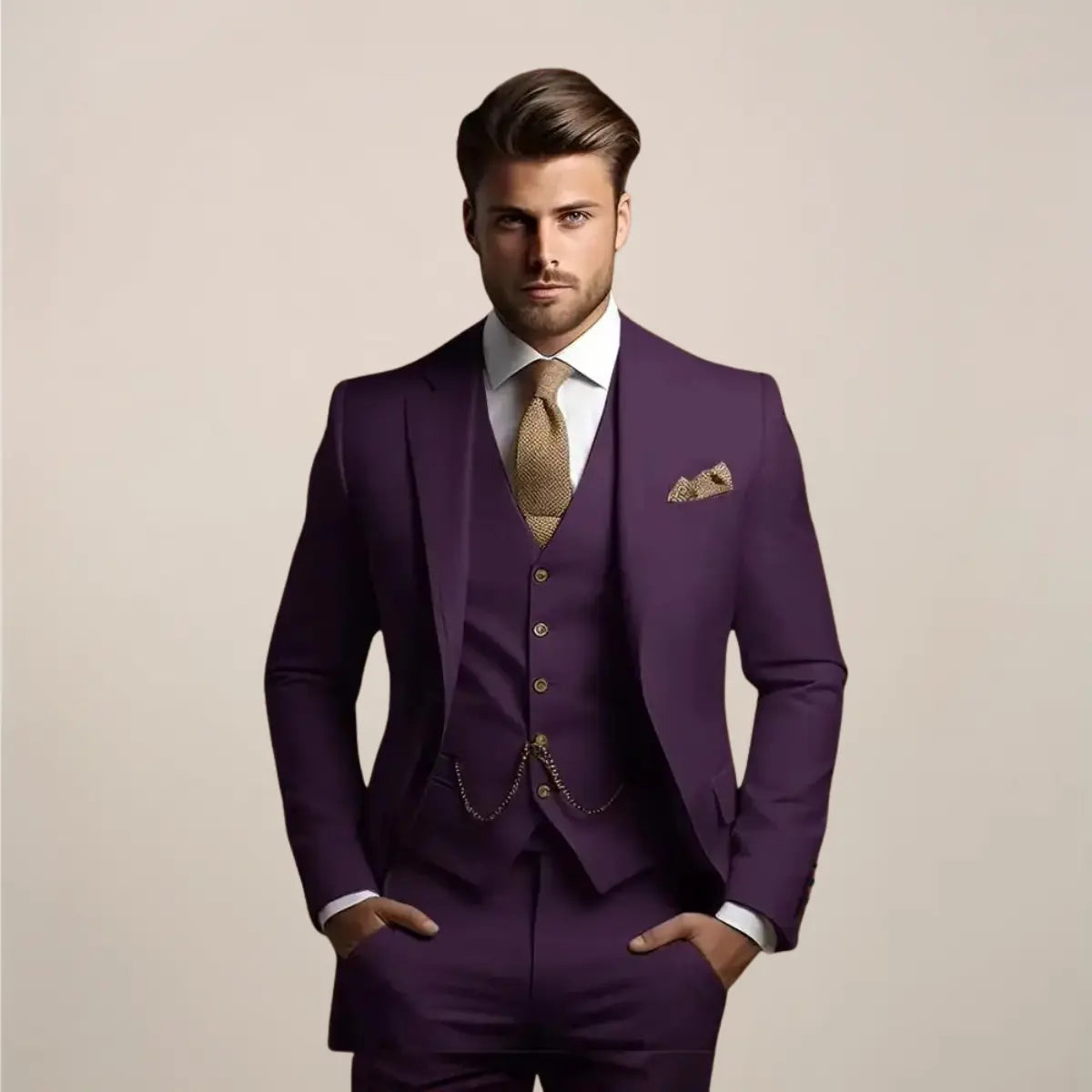 Harbour Weston | Men’s Slim Fit 3‑Piece Suit – Wedding Tuxedo