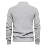 Men's Ribbed Half Zip Knit Sweater