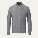 Men's Ribbed Full-Zip Knit Cardigan