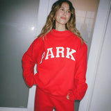 Oversized Varsity Graphic Mock Neck Drop Shoulder Sweatshirt