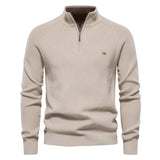 Men's Quarter Zip Knit Sweater