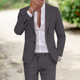 Men's Slim Fit Three Piece Wedding Suit