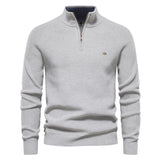 Men's Quarter Zip Knit Sweater