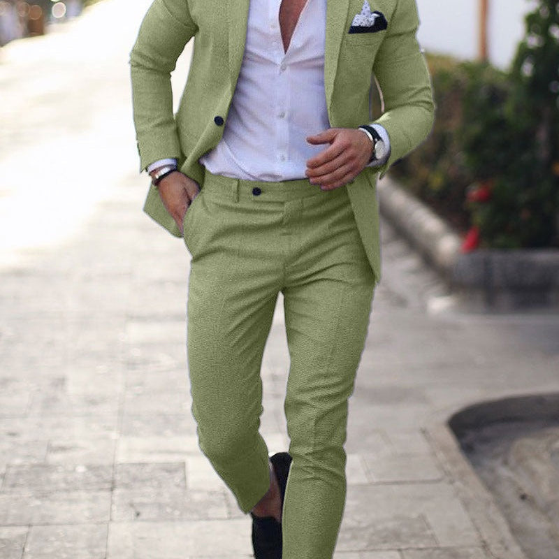 Men's Slim Fit Three Piece Wedding Suit