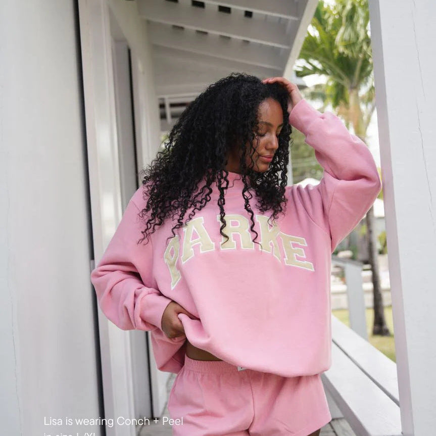 Oversized Varsity Graphic Mock Neck Drop Shoulder Sweatshirt