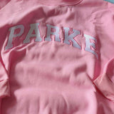 Oversized Varsity Graphic Mock Neck Drop Shoulder Sweatshirt