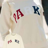 Oversized Varsity Graphic Mock Neck Drop Shoulder Sweatshirt
