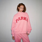 Oversized Varsity Graphic Mock Neck Drop Shoulder Sweatshirt