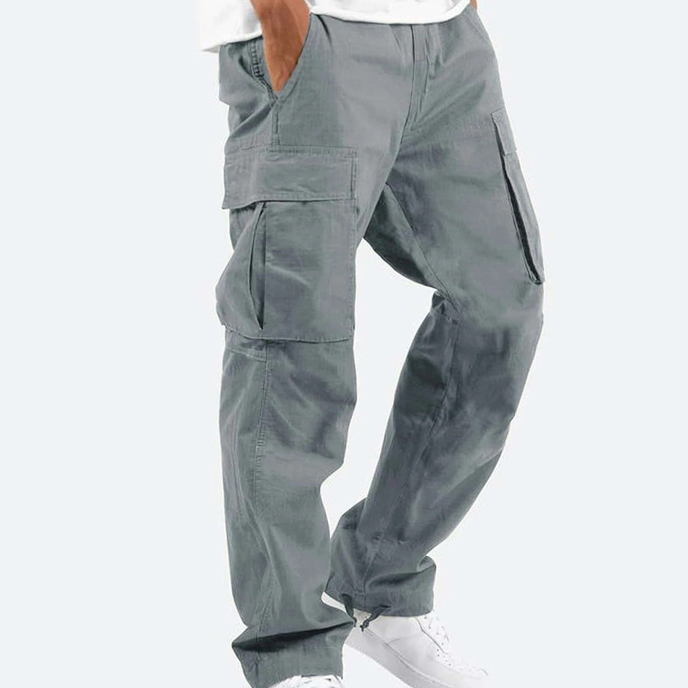 Men's Relaxed Fit Drawstring Cargo Pants