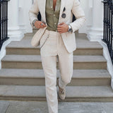 Men's Slim Fit Three Piece Wedding Suit