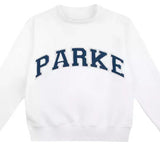 Oversized Varsity Graphic Mock Neck Drop Shoulder Sweatshirt