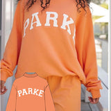 Oversized Varsity Graphic Mock Neck Drop Shoulder Sweatshirt