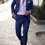 Men's Slim Fit Three Piece Wedding Suit