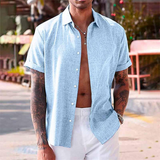 Men's Short Sleeve Linen Shirt