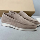 Men's Suede Slip-On Loafers with Rubber Sole