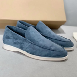 Men's Suede Slip-On Loafers with Rubber Sole