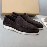 Men's Suede Slip-On Loafers with Rubber Sole