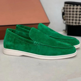 Men's Suede Slip-On Loafers with Rubber Sole