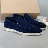 Men's Suede Slip-On Loafers with Rubber Sole