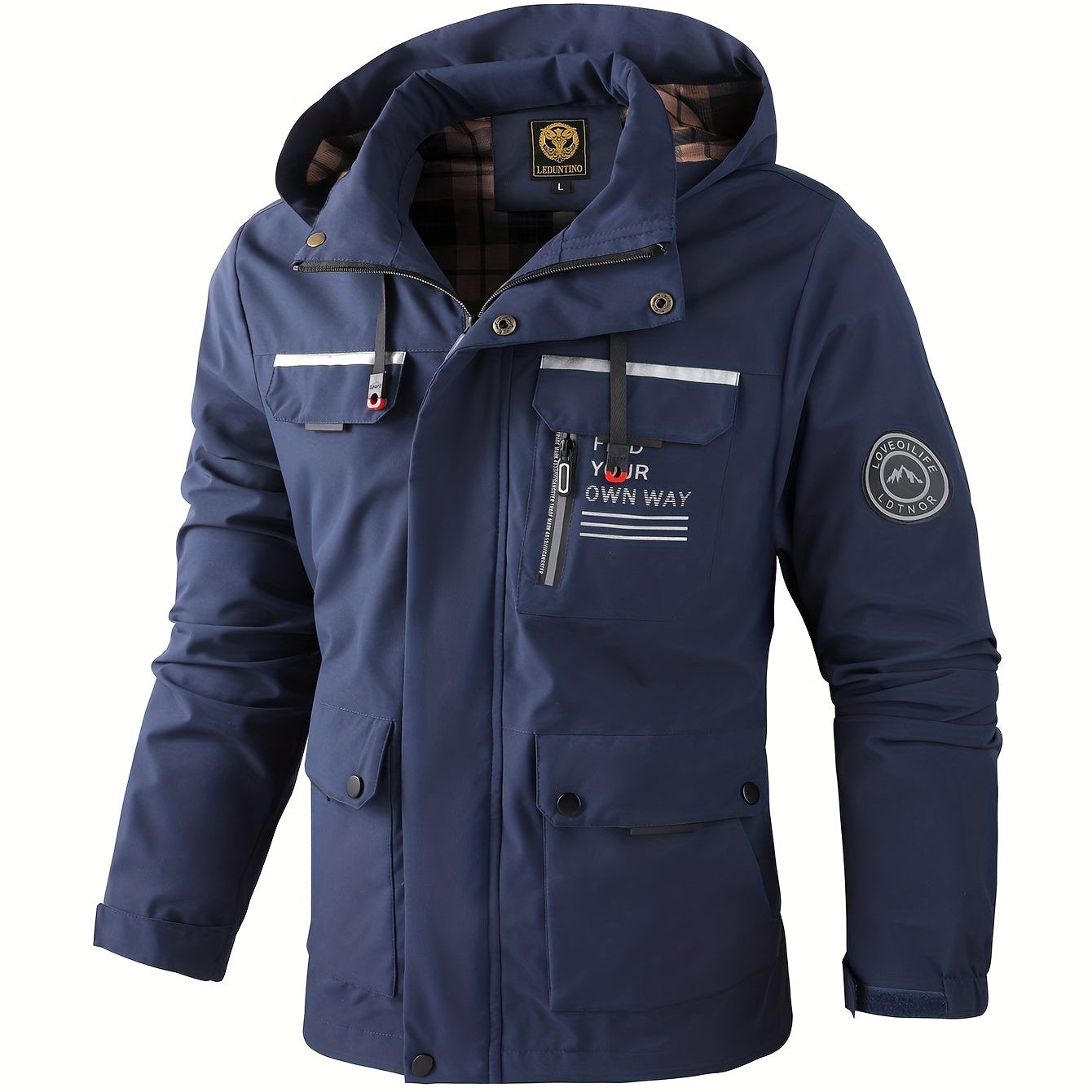 Men's Hooded Multi Pocket Outdoor Jacket