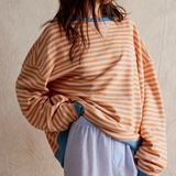 Oversized Striped Long Sleeve Pullover Sweater