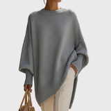 Women's Oversized Long-Sleeve Knit Poncho Sweater