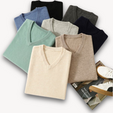 Men's V-Neck Fine Knit Sweater