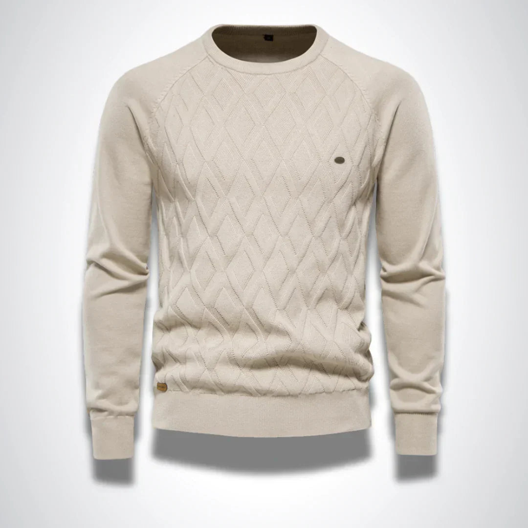 Men's Slim Fit Knitted Crew Neck Sweater