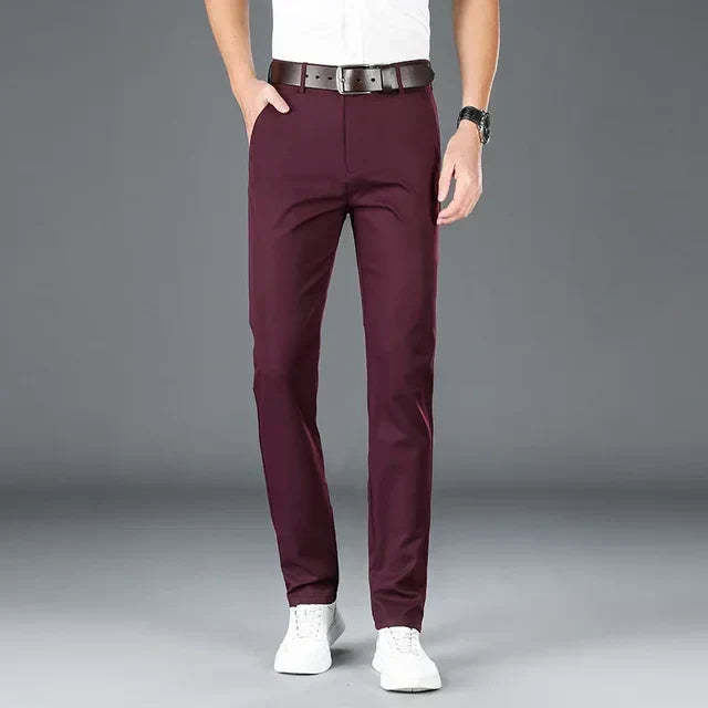 Men's Classic Slim-Fit Stretch Tailored Trousers