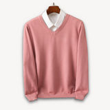 Men's V-Neck Fine Knit Sweater