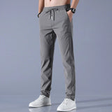 Men's Slim Fit Drawstring Tapered Trousers