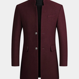 Men's Stand Collar Button Coat