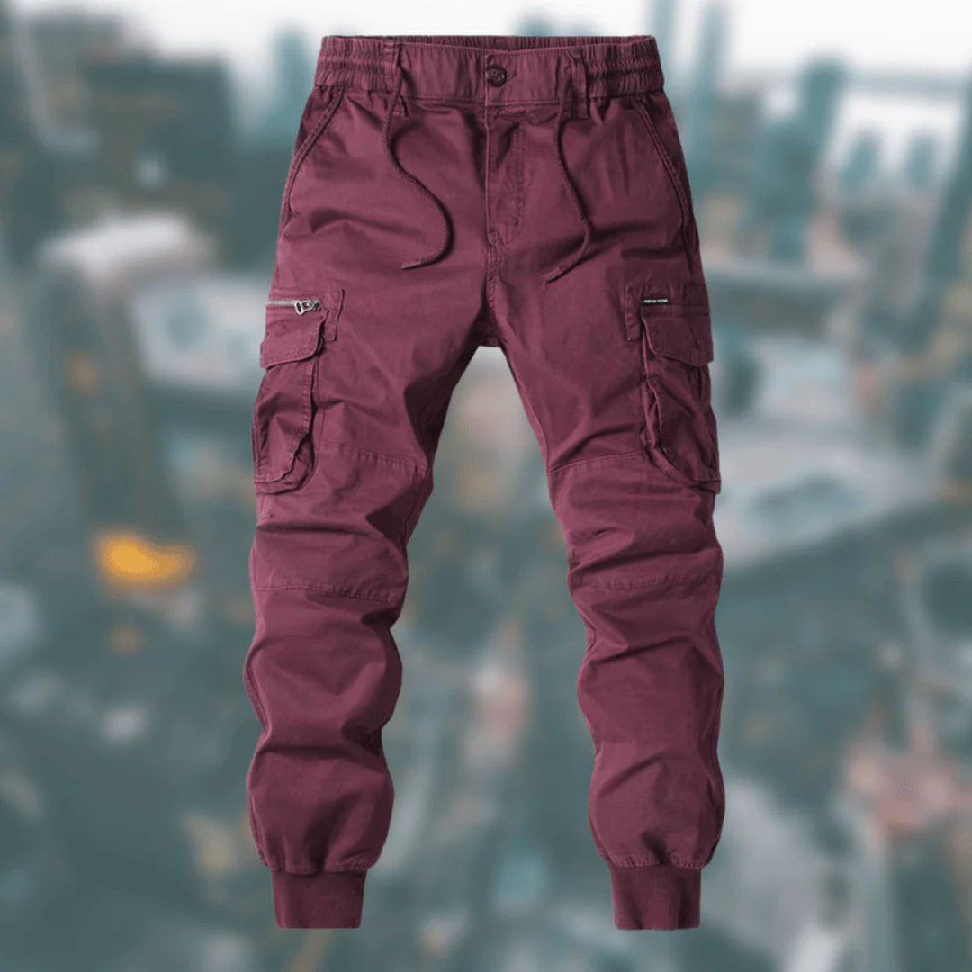 Men's Tactical Cargo Joggers with Reinforced Knees