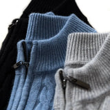 Men's Cable Knit Quarter Zip Sweater
