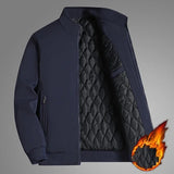 Men's Stand Collar Zip Bomber Jacket