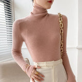 Women's Ribbed Turtleneck Long Sleeve Knit Sweater