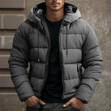 Men's Hooded Quilted Sherpa-Lined Winter Jacket