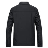 Men's Weather-Resistant Full-Zip Collared Jacket