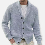 Men's Shawl Collar Button Knit Cardigan