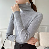 Women's Ribbed Turtleneck Long Sleeve Knit Sweater