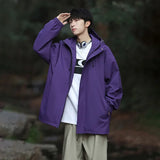 Men's Hooded Half Zip Windbreaker Jacket