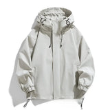 Men's Hooded Half Zip Windbreaker Jacket