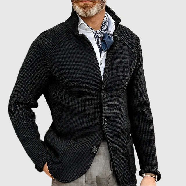 Men's Slim-Fit Button-Up Knitted Cardigan