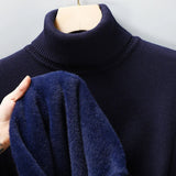 Men's Ribbed Turtleneck Knit Sweater