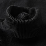 Men's Ribbed Turtleneck Knit Sweater