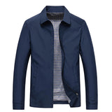 Men's Weather-Resistant Full-Zip Collared Jacket