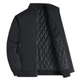 Men's Stand Collar Zip Bomber Jacket