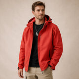 Men's Waterproof Hooded Softshell Rain Jacket